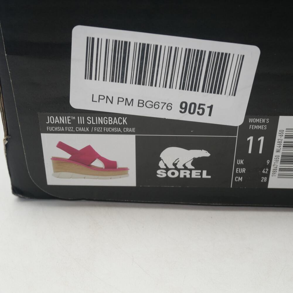 NEW Sorel Women's 11 Joanie III Slingback Platform Strap Sandals Fuschia Pink - Picture 9 of 9